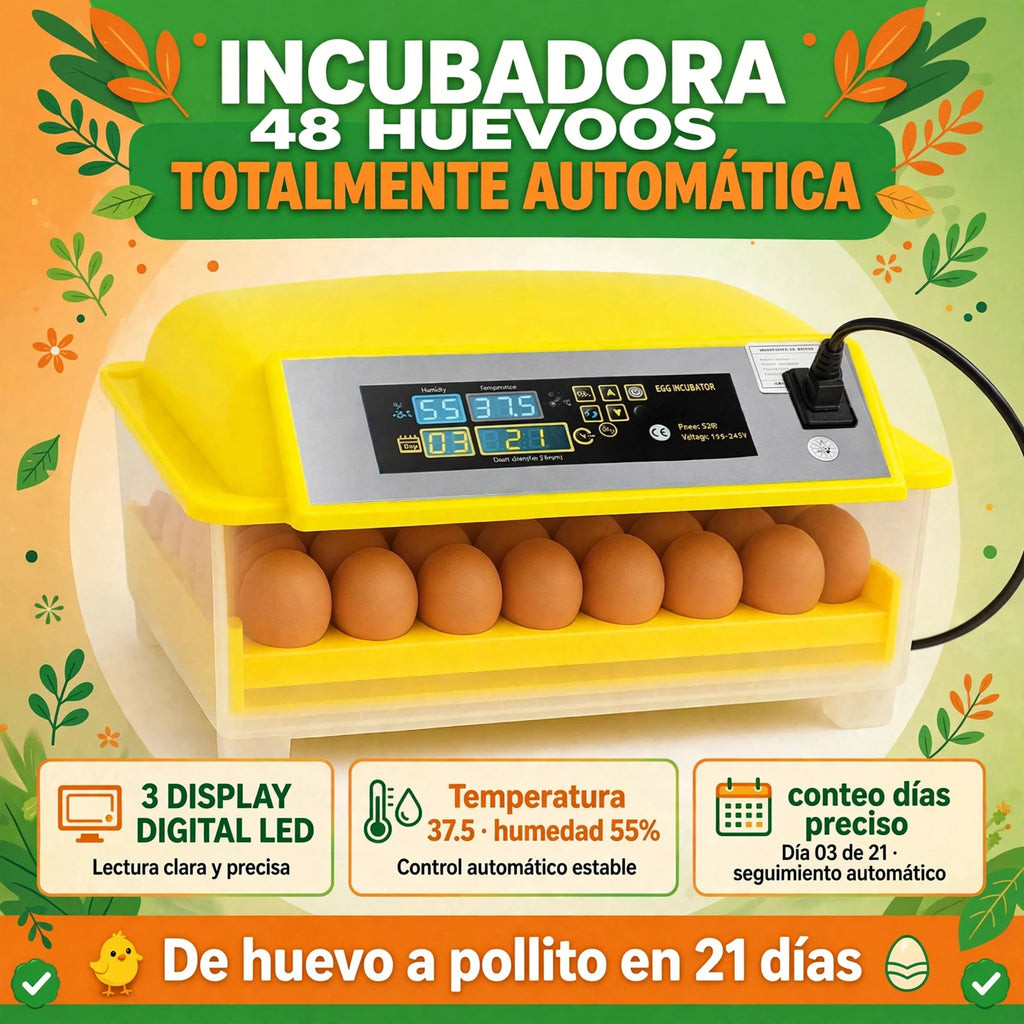 INCUBADORA AUT 48HUEVOS