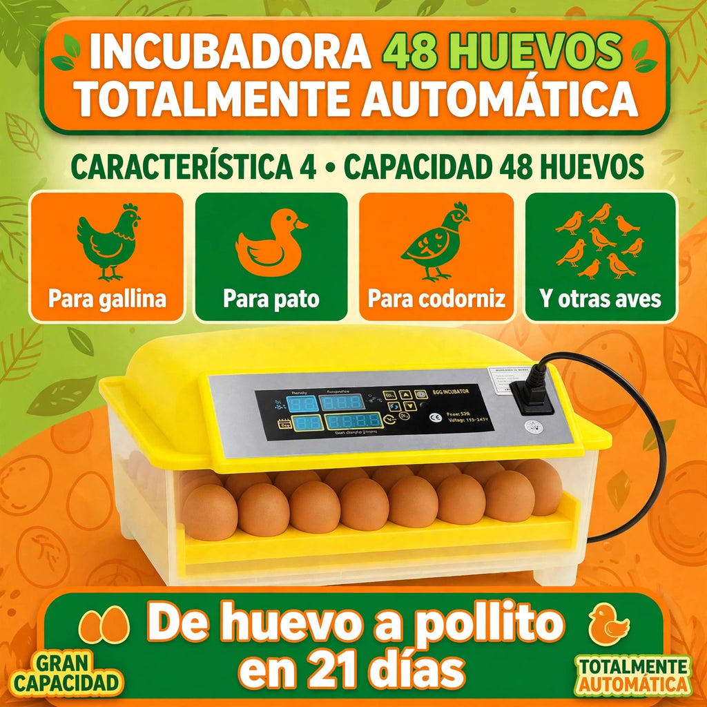 INCUBADORA AUT 48HUEVOS