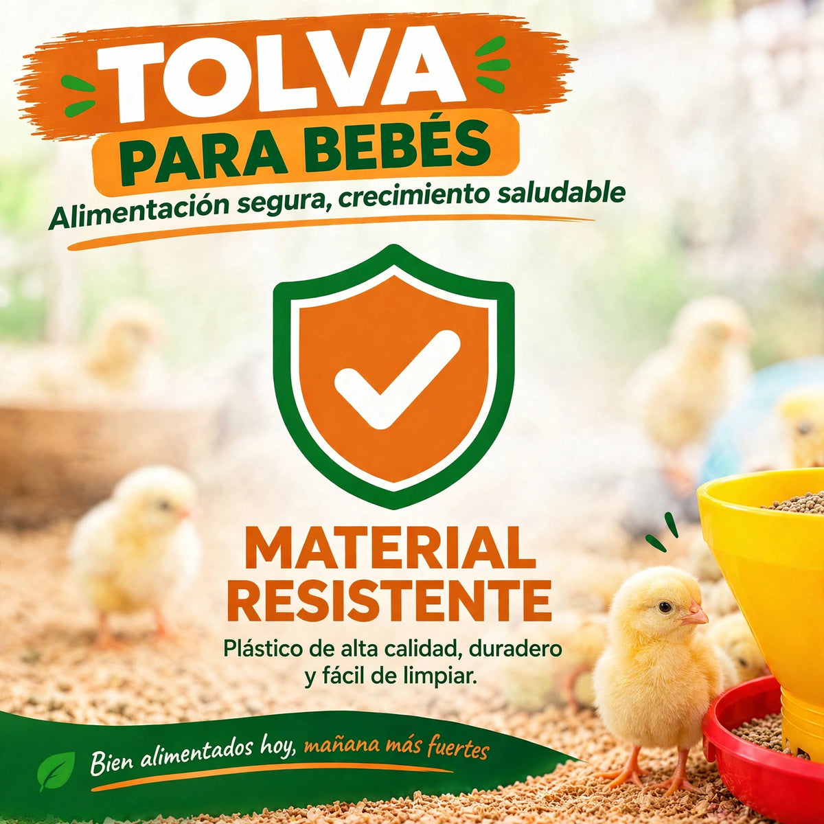 COMEDERO TOLVA PARA POLLITO BEBES