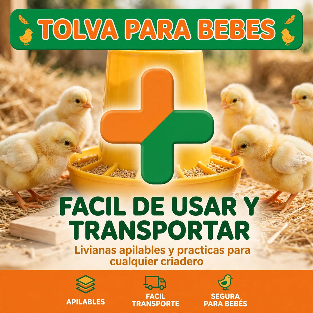 COMEDERO TOLVA PARA POLLITO BEBES