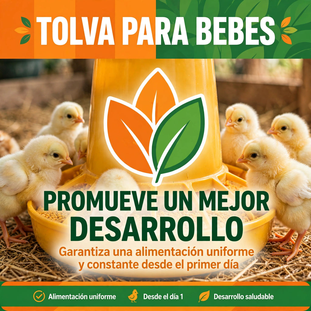 COMEDERO TOLVA PARA POLLITO BEBES