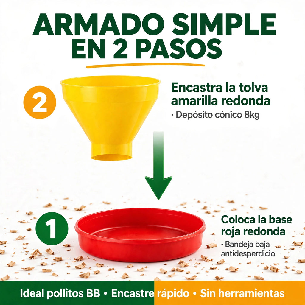 COMEDERO TOLVA PARA POLLITO BEBES